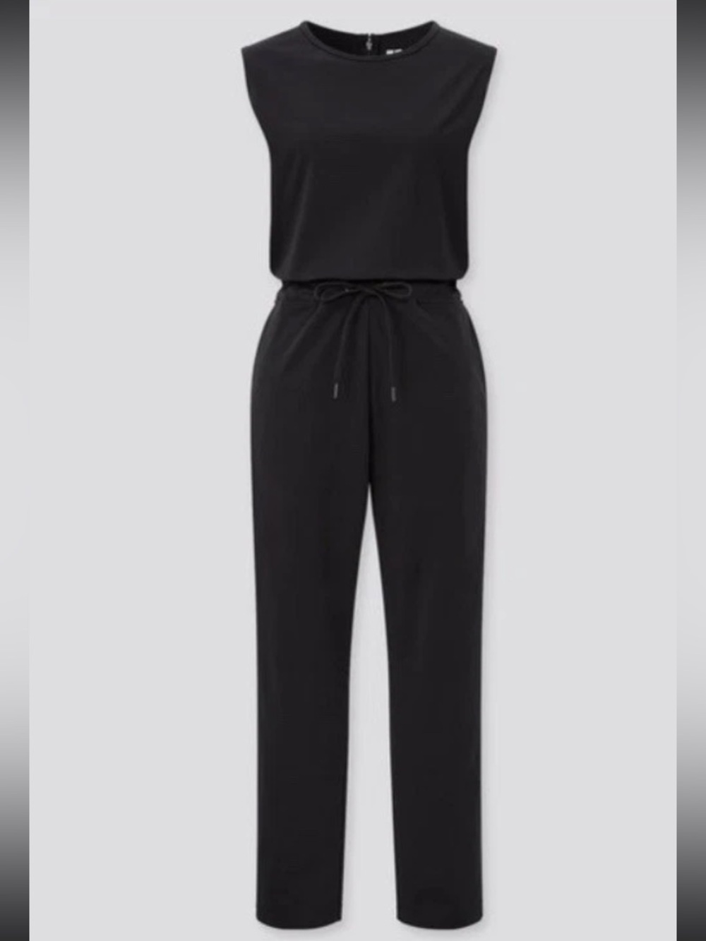 Uniqlo X Theory Collab Ultra Stretch Sleeveless Crop Jumpsuit Size Small Black